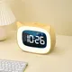 Rechargable Music Digital Alarm Clock Night Light Touch Snooze Always-on Display Desktop Table Clock