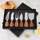 4/6-piece Exquisite Cheese Knife Gift Set Rubber Wood Handle Stainless Steel Cheese Slicer Butter