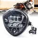 Motorcycle LED Headlight Assembly with Bracket Clamp for Harley-Honda-Yamaha-Kawasaki-Suzuki