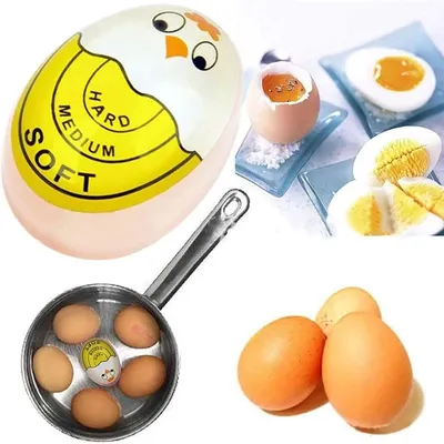 Cartoon Ei Timer Farbwechsel Indikatoren weich & hart kochen Eier Thermometer Küchen helfer sagt