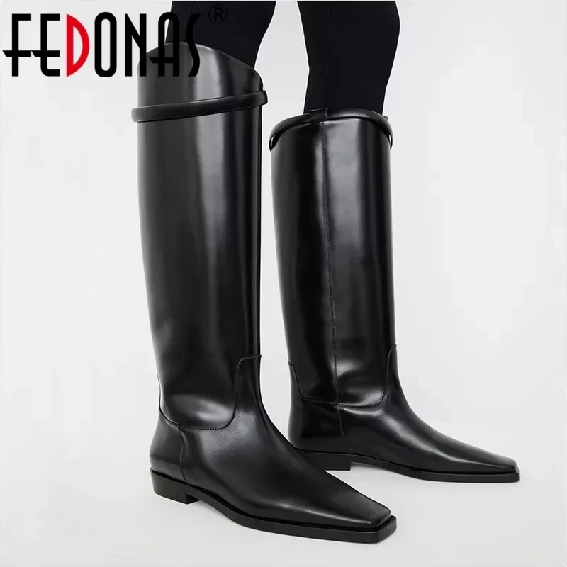 FEDONAS Neue Frauen Sexy Patent Leder Knie Hight Stiefel Dicken Hochhackigen Herbst Winter Schuhe Frau Karree Lange Ritter Stiefel