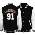 Seaport Angel City Los Angeles Letter Printing Jackets Men S-5XL Fleece Baseball Uniform Oversize