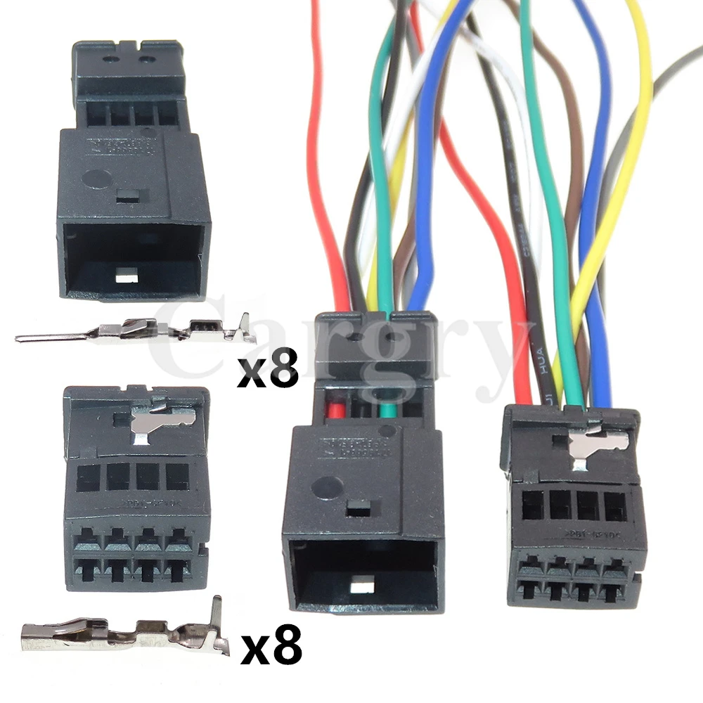 1 Satz 8p Auto Modifikation Stecker Montage 8k0971834 8k0971833 Auto unversiegelte Verdrahtung Buchse 1719566-1 1719564-1 Image