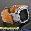 Vintage Leder Armband Für G-SHOCK Casio DW5600 GW-B5600 GW-M5610 DW-5600 GA 110 120 GA2100 Retro Uhr