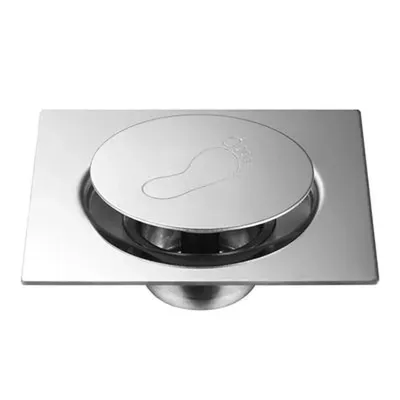 Round Pop Up Foot Floor Drain For Bathroom - Floor Cover Shower Room Push Down Drain Plug 10X10CM 12X12CM Or 15X15CM