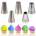 1/3/5pcs Cake Decorating Tips Set Russian Open Star Piping Nozzles Tips Cupcake Cookies Icing Piping