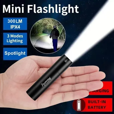 Bright Mini Flashlight Usb Rechargeable flash light Night Bright Llighting Outdoor Hiking Camping And Home Work Emergency Lamp