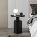 FULLOVE Nordic Style Bedside Tables Modern Minimalist Bedroom Round Creative Cupboard Light Luxury