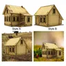 1:72 europäisches Haus modell DIY Malerei 3d Rätsel Architektur szene für Diorama Architektur Modell