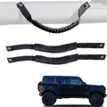 1 Pair Grab Handles For Ford Bronco 2021-2022 Roll Bar Paracord Braided Armrest Mounting Grip Handle