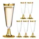 6Pcs/Set 150ML Disposable Red Wine Glass Plastic Champagne Flutes Glasses Cocktail Goblet Wedding