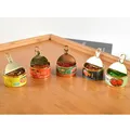 1Set DollHouse Mini Simulation Caviar Canned Fruit Beef Fish Canned Food Model Kitchen Open-cap