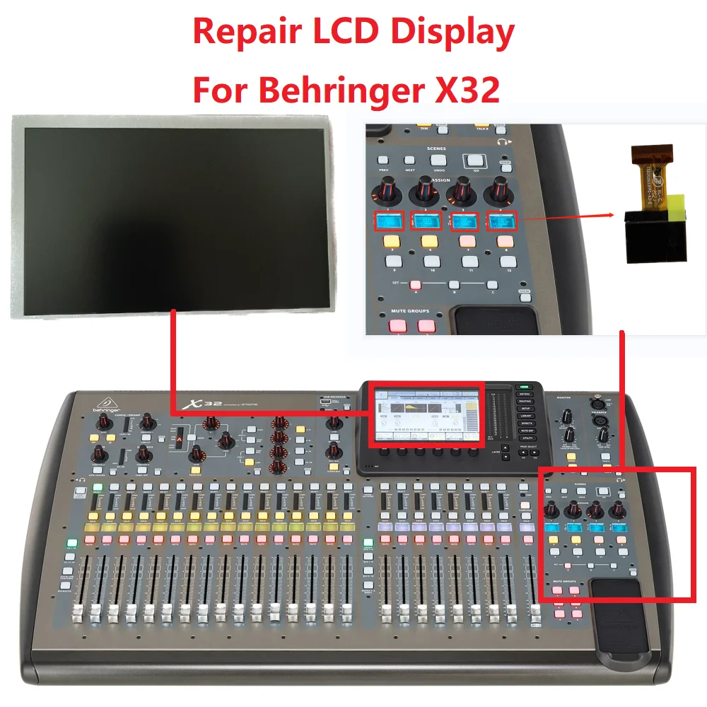 Original LCD-Display für Behringer X32 / X32 COMPACT Matrix-Bildschirm-Ersatz Image