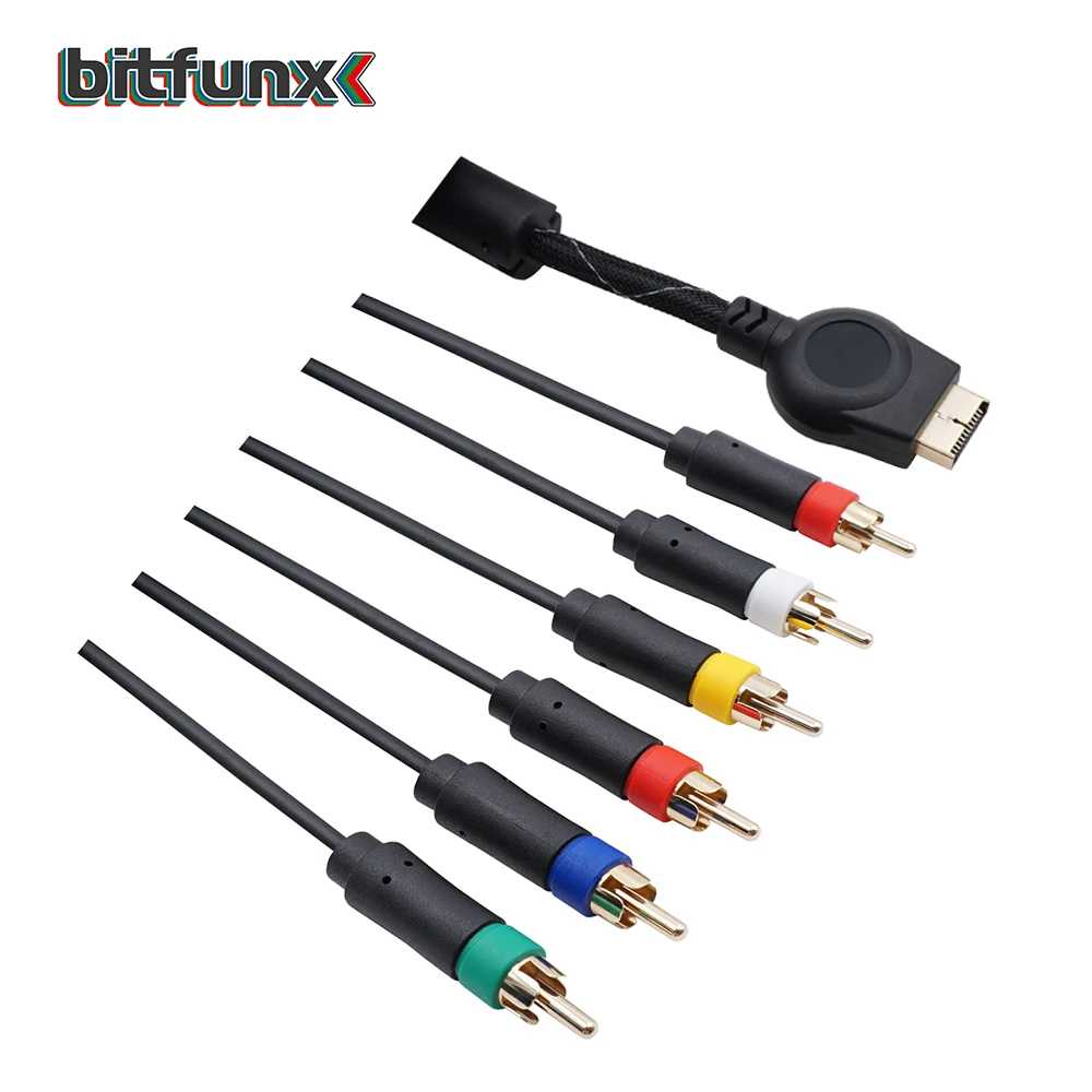 Bitfunx PS2/PS3-Komponentenkabel 1,8 m hochauflösendes Spielkabelzubehör für Sony PlayStation 2/3