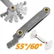 Thread Pitch Cutting Gauge Blade Tool 55 And 60 Degree Inch Metric Screw Thread Pitch Gauge Blade