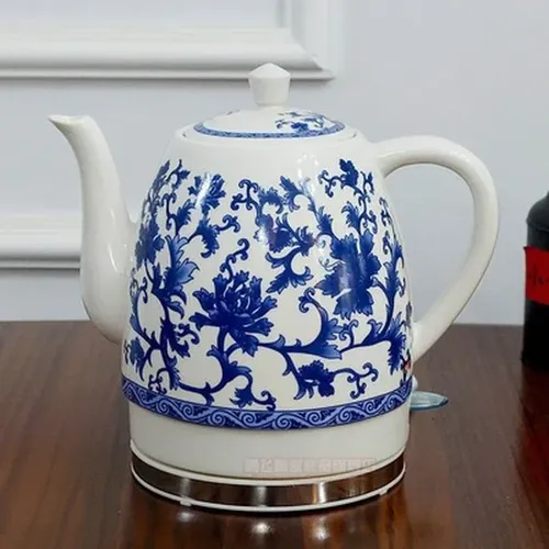 Keramik Elektrische Wasserkocher Wasserkocher Porzellan Blau und Weiß Porzellan Schaum Teekanne