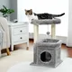 Cat Tree Cat Tower for Indoor Cats with Private Cozy Cat Condo Natural Sisal Scratching Posts and