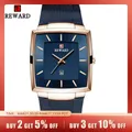 REWARD Square Watch for Men Fashion Business Wrist Watches with SEIKO Movement Date Waterproof Mens