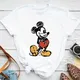 Kawaii Disney Cartoon Mickey Mouse T Shirt Women Harajuku Cute Minnie Mouse T-shirt Funny Donald