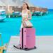 Hardside Luggage Spinner Suitcase Sets with TSA Lock (20 24 28)", Pink