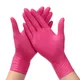 Pink Disposable Nitrile Gloves 100pcs Powder Latex Free Vinyl Kitchen Gloves Women XS Small Food