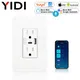 Wifi Smart Wall Power Multi Outlets Plug Socket USB Type-C Adapter Tuya App Remote Control Anywhere