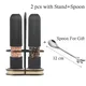 Electric Salt and Pepper Mill Grinders Set Thickness Adjustable Herb Spice Mill with Led Light