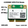 WIRCARD AX200HMW AX200 WIFI6 Module MINI PCIE 802.11ax 160Mhz Network Card WIFI Card For Laptop