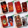 Sowjetunion UDSSR CCCP Flagge Fall auf Für iPhone 11 12 13 Pro Max Mini X XR XS Max 6 7 8 Plus SE