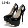 Liyke sexy Hochzeits feier Ultra High Heels Frauen Pumps elegante Plattform Sandalen Mode runde Zehen Designer Schuhe rot Größe 35-42