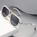 New Women's Metal Square Sunglasses Vintage Men Ultraviolet-Proof Sun Glasses Luxury Brand Designer