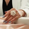 Europa und Amerika beliebte Schmuck beliebte Mode Zeigefinger Ring Öffnung verstellbaren Perlen ring