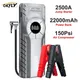 4 IN 1 2500A Car Jump Starter Pump Air Compressor 22000mAh Power Bank Starting Device Booster 12V