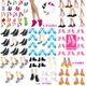 Nk offiziellen Großhandel Prinzessin hochwertige Mix Heels Schuhe Mode Ballett Sandalen für Barbie
