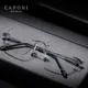 CAPONI 100% Titanium Men's Glasses Frame Rimless Ultra Light Style Anti Blue Light Eyeglasses