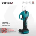 Yofidra 30mm Brushless Electric Pruning Shears LED Display Cordless Orchard Shrub Branch Electric