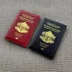 Republic of Bulgaria Passport Cover Red / Black Pu Leather Passeport Holder Women Travel Wallet Case