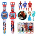 Disney Spider-Man children's watch Frozen projection toy mobile phone music anime figure electronic