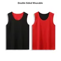 Breathable Double-sided Wearable Men Basketball Jerseys Double-deck Sports Shirt Sleevess Men