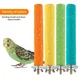 Random Color Wood Bird Claw Beak Grinding Bar Standing Stick with Bell Parrot Station Rod Perch