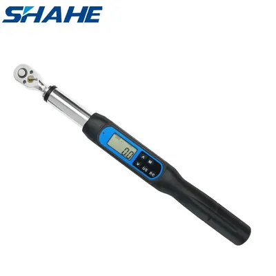 Shahe Digital Torque Wrench 3/8 Drive,Electric Torque Wrench with Dual Direction Ratchet, ±2% Accuracy, Buzzer and LED Alert