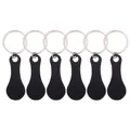 2pcs/set Stainless Steel Shopping Cart Trolley Token with Key Ring Accessory Portable Keychain