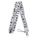 Alphabet letters Keychain Lanyards Id Badge Holder ID Card Pass Gym Mobile Phone Badge Holder Key