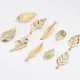 20pcs Leaf Charms Pendants Bracelet Findings KC Gold Color Alloy Metal Leaves Charms for Jewelry