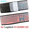 MK120 K120 Tastatur Abdeckung für Logitech K120 MK120 Wired Set Transparent Klar Schwarz Film
