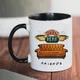 FRIENDS TV Show Coffee Mugs Black Pink Ceramic Coffee Mug Best Friends GIft Milk Cup