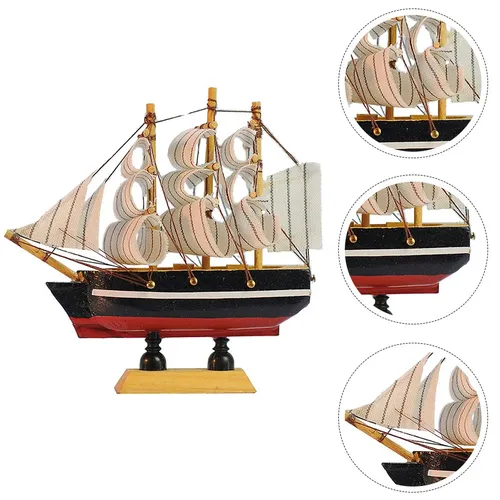 Segel modell Ornament Spielzeug Schiff kreative Boot Segelboot Handwerk Statue Holz dekor Meer