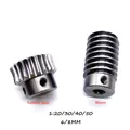 1M Worm Gear drive 1:20/30/40/50/60 Speed Ratio 40cr High quality Precision Worm 6/8MM