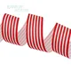 (20 yards/lot) 1'' (25mm) Red and White Stripes grosgrain ribbon printed gift wrap decoration