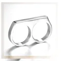 Stainless Steel Double Ring Double Finger Doctor Strange Ring Men's Jewelry Simple Stainless Steel